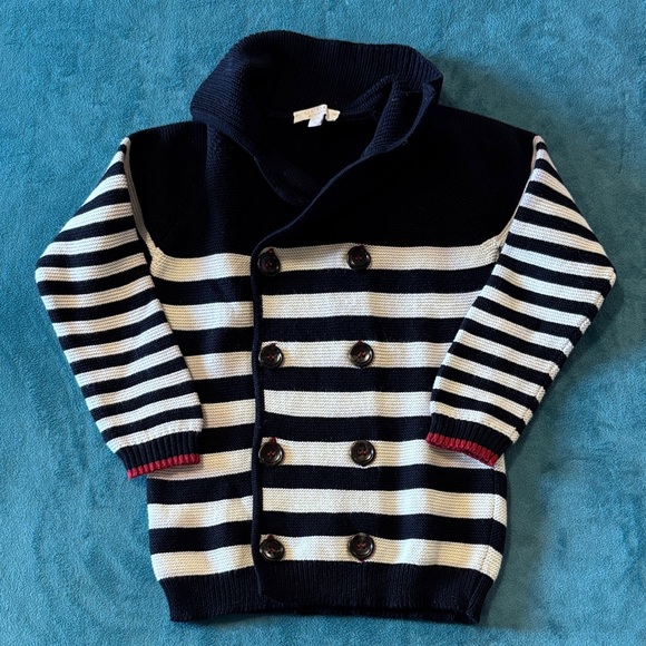 Gucci Kids Black and White Striped Sweater - Picture 1 of 9